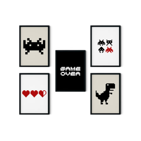 Retro Arcade Digital Art Collection